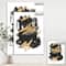 Designart - Gold and Black drift I - Modern Glam Canvas Artwork